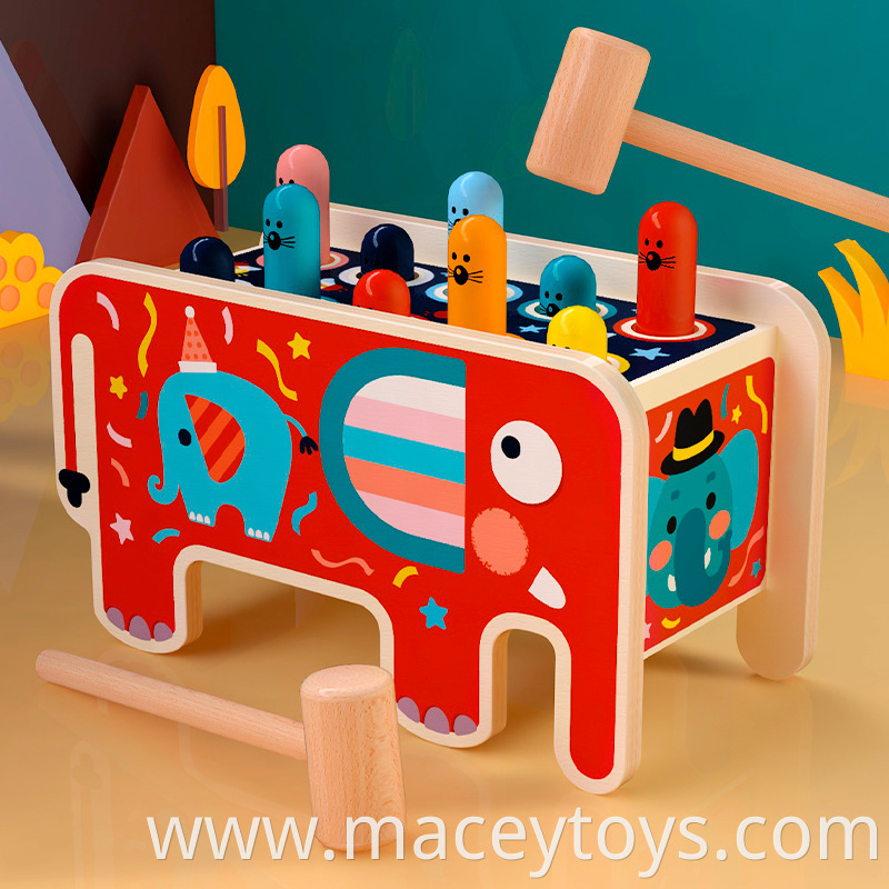 Multi-function intelligence box shape matching early education toys children puzzle wooden drag toys